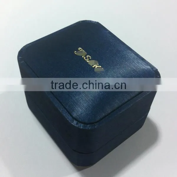 Double Ring Premium Jewelry Box Sapphire Blue photo-3