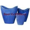 Strength Blue Outdoor Ceramic Planter