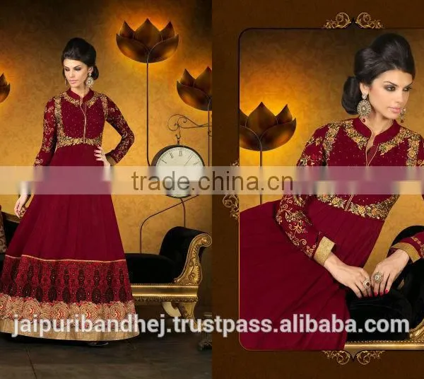 Ladies Neck Designs Salwar Kameez Bollywood Dress Anarkali Suit Pakistani Salwar Kameez Suit photo-4
