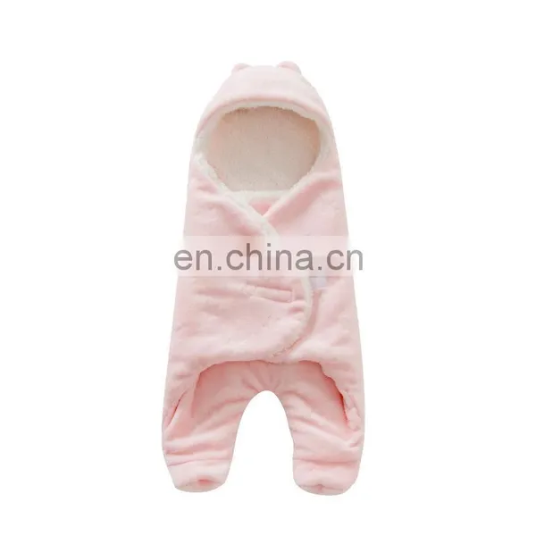 Winter Baby Coral Fleece Warm Blanket Newborns Swaddle Wrap photo-4