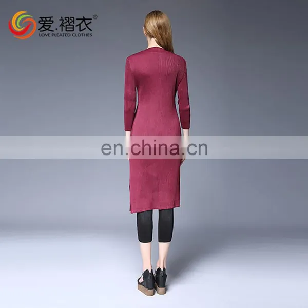 New European Style Coats Autumn Long Overcoat Ladies Without Clothes With Buttons photo-5