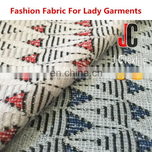 B2794 JC Shaoxing Knit T/R Span Lurex Jacquard Fabric photo-4