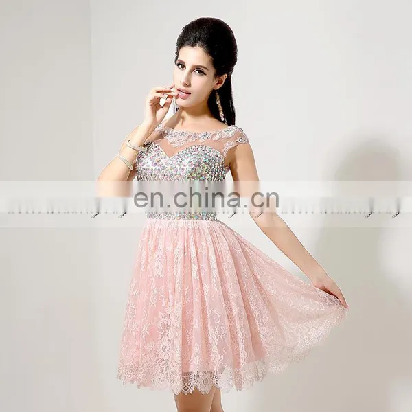 Wholesale Stunning Bateau Neck Cap Sleeve AJ037 Short Mini Cocktail Dress Party Dresses photo-3
