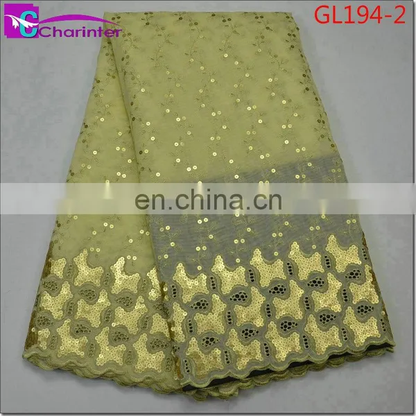 Charinter Sale Well African Organza Lace Fabrics GL194 photo-3