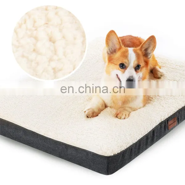 Comfy Portable Indestructible Grey L XL Raised Dog Pet Mat Bed With Private Label photo-2