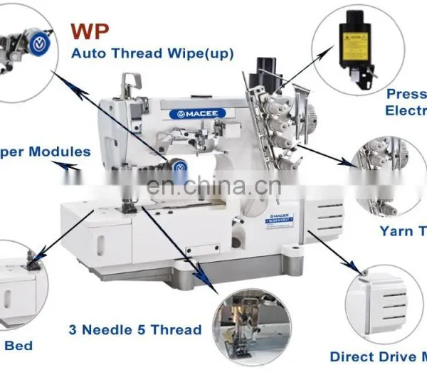 MC 500-01UTD Flat-Bed High Speed Direct Drive Electric Trimming Interlock Sewing Machine photo-2