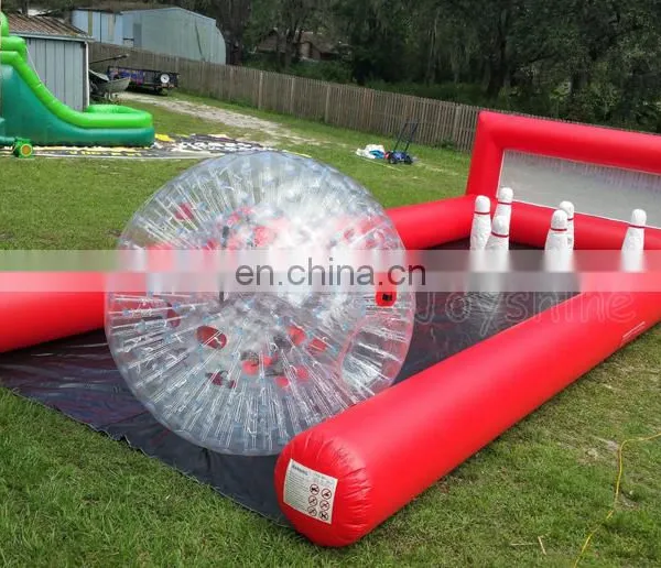 Giant Inflatable Human Bowling Pins Balloon Lanes Cheap Outdoor Inflatable Sport Bubble Bowling Ball Alley Set Game photo-6
