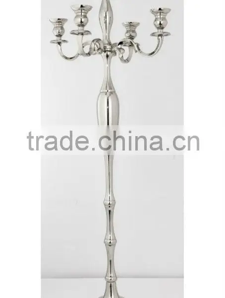Flower Bowl Centerpiece Wedding Candelabra With Silver Finish photo-5