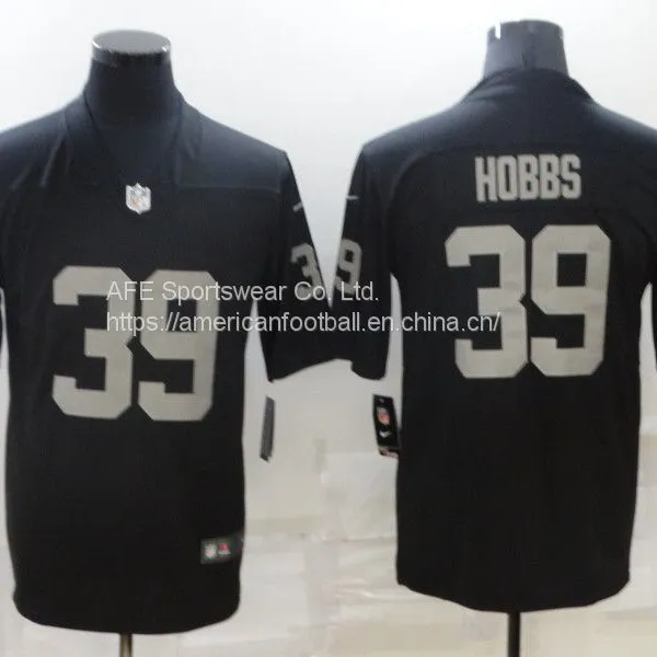 Las Vegas Raiders #39 Hobbs Black Jersey