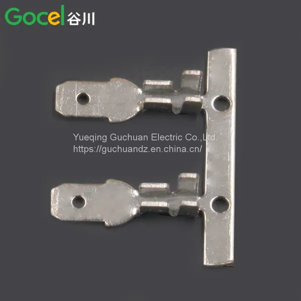 DJ610B-4.8*0.5 Inserts Horizontal Feed Horizontal Belt Brass Tinned Terminal Plate Mounting Connector photo-4