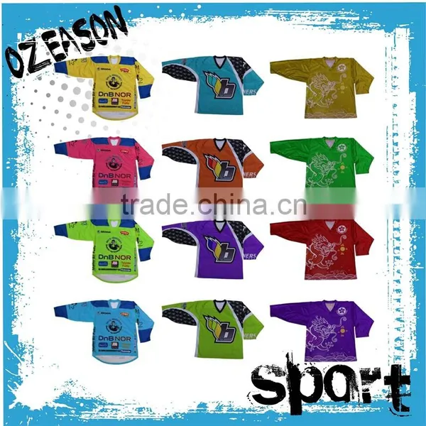 Latest Design Purple Ice Hockey Jersey Manufacturer in China photo-3