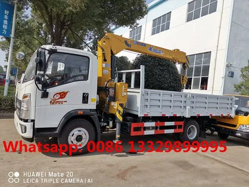 Продается специально изготовленная грузовая дизельная машина SINO TRUK HOWO 4*2 4T с мощностью 116 л.с. с краном