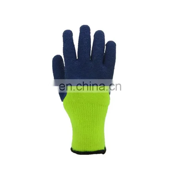 Best Selling Acrylic Knitted Cuff Wrinkle Latex Coated Safety Working Gloves photo-2
