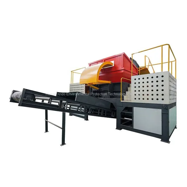 Double Shaft Rubber Tyre Tire Shredding Waste Plastic Shredder Machine Iron Aluminum Scrap Metal Shredders photo-2