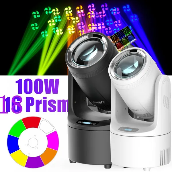 Rainbow Effect LED 90W Beam Rotation Moving Head With Sound Music Control Strobe Party Lights for Disco KTV Christmas Club Bar photo-2