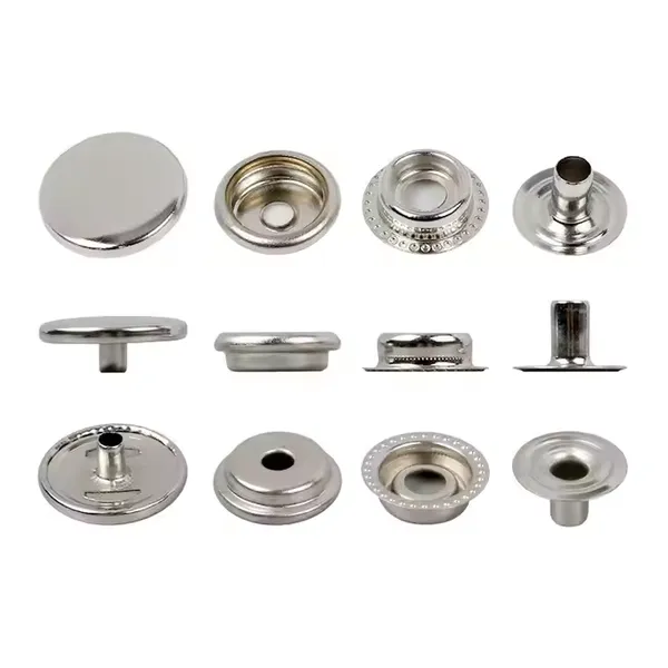 Custom Printing Round Press Spring Four Part Snap Button for Clothing Leather 405#17mm photo-3