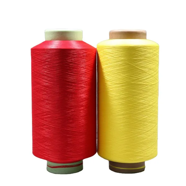 Polyester Textured Yarn DTY150D/96F SD Dope Dyed Colors Circular Knitting Yarn photo-3