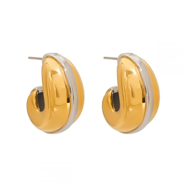 Fade-Free Gold Plated Earrings - Tarnish-Resistant Waterproof Stainless Steel Jewelry