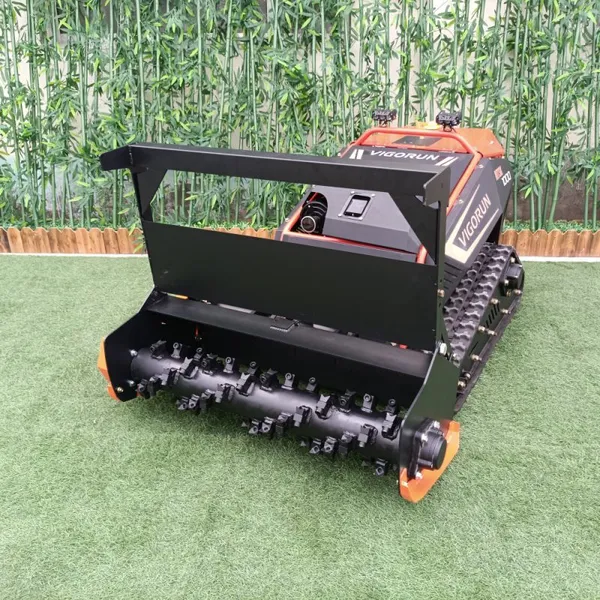 Vigorun MTSK1000 1000mm EuroV CE Remote Operated Track-mounted Snow Plow Sweeper Flail Mulcher With Different Attachments