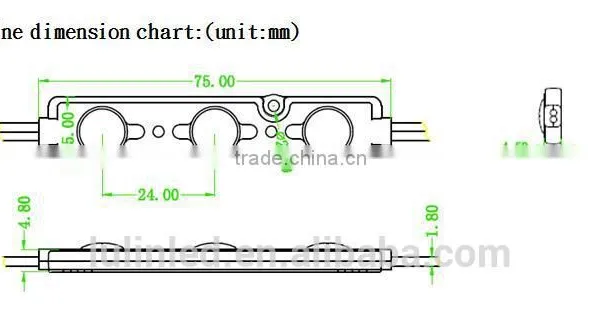 SMD5050 3Pcs Led 1.2W Injection Molding Waterproof 7512 5050/5730 LED Module for Advertising Letter photo-2
