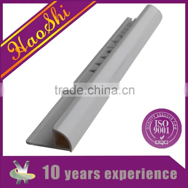 China First PVC Manufactory Flexible Round White Plastic Edge Corner Trim photo-4