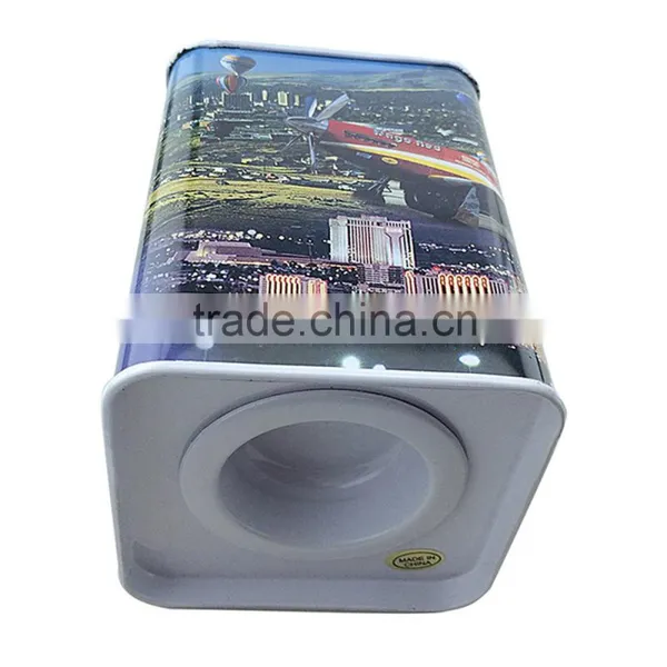 Las Vegas Square Money Tin Box/coin Bank photo-5