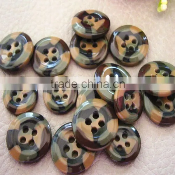 Sedex Audited Factory 2 Pillar Resin Button for Military Garment, Polyester Military Garment Button photo-3