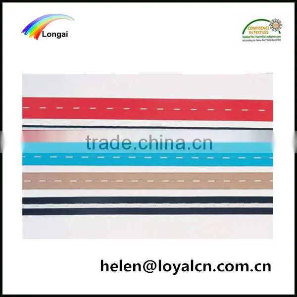 polyester knit elastic band webbing flexible strap with buttonhole webbing tape manufacturers