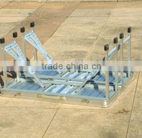 MDF Top Folding Aluminum Picnic Table Foldable Table and Chairs photo-5
