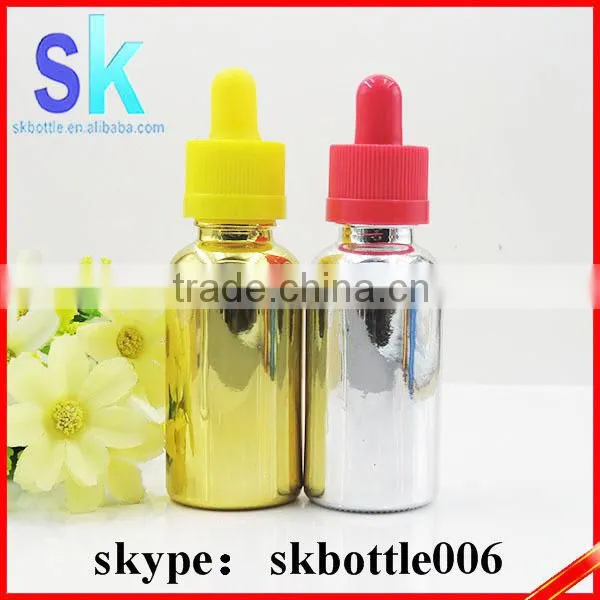 Gold Electroplating Essential Oil 30ml Glass Dropper Bottle photo-5