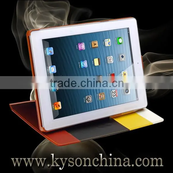 Colorful Strips Pattern pu Leather Shockproof Tablet Case, for Ipad Smart Case Made in China photo-5