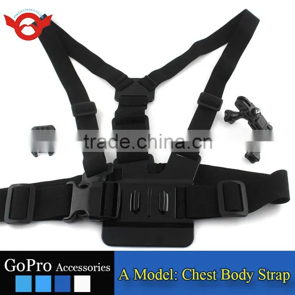 A Model:chest Body Stra Chest Belt for Gopro Hero 2/3/3+/4/4 Session, Gopro Accessories With 3-way Adjustment Base photo-3