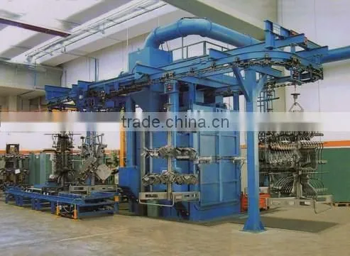 Overhead Hanging Chain Type Alloy Wheels Shot Blasting Machine photo-2