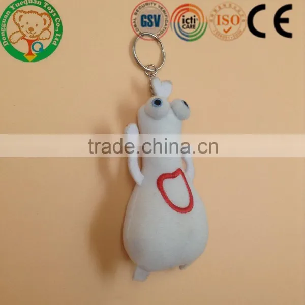 Dongguan Cute White Frog Shaped Keychain Plush Toy With Big Eyes photo-4