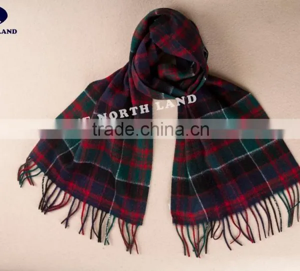 Wool Cashmere Scottish Tartan Scarf photo-4
