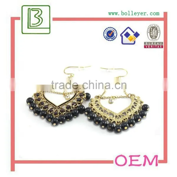 Wholesale Different Color Rhinstone Earrings With Charm photo-3