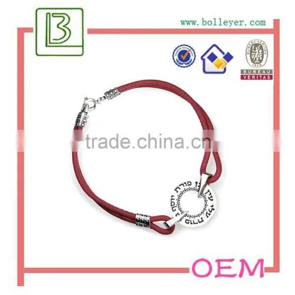Silver Bangle With Leather Bangles Wholesale photo-3