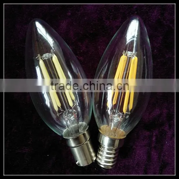 Milky White Candle C35 E14 2W LED Filament Bulb 360 Degree Constant Current photo-5