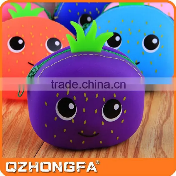 Lovely Strawberry Customized Silicone Wallet for Coin&money&carry Articles photo-2