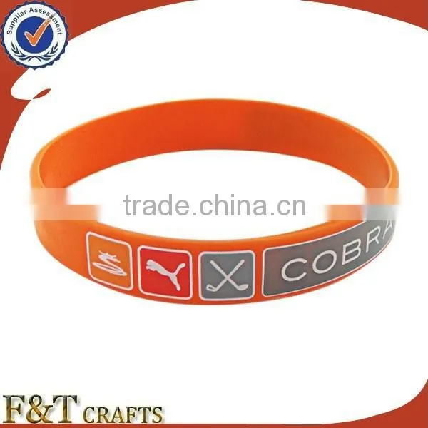 Sport Cancer Custom Engraving Personalized Rubber Silicon Bracelet With Printing Logo photo-4