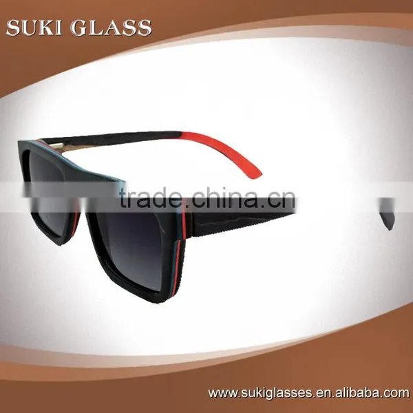 Hot Polarized Skateboard Revo Wood Big Sun Glasses photo-3