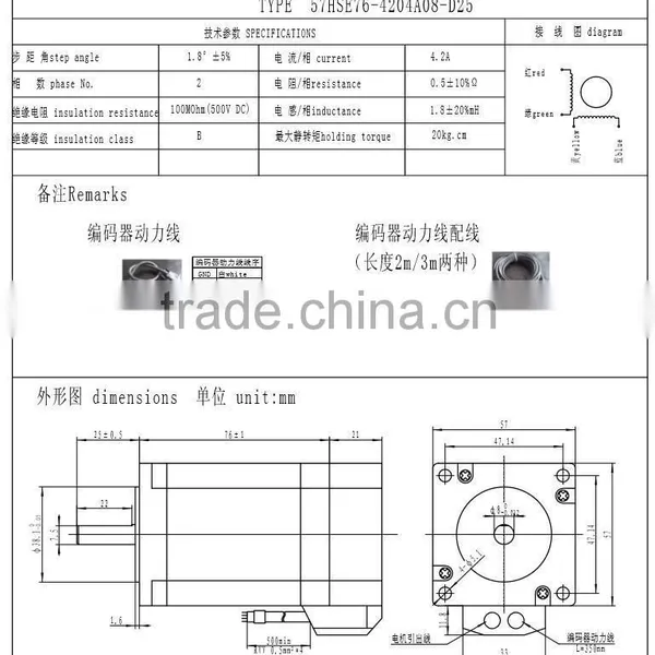 Stepper Motor With Encoder,Closed Loop Stepper Motor Nema23/34 photo-5