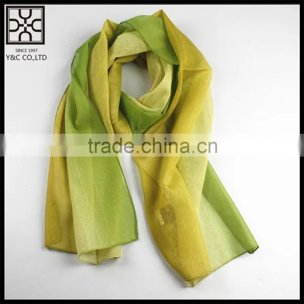 High Quality Gradual Color 100% Silk Scarf