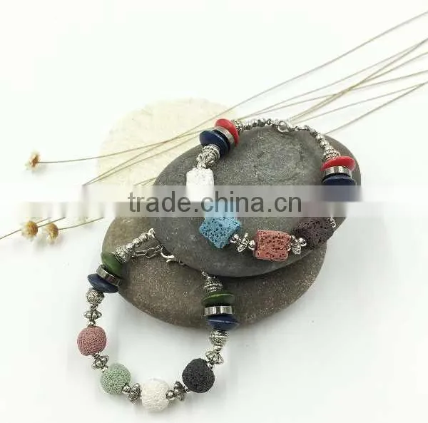 Bob Trading Custom Volcanic Lava Rock Stone Bracelet Wholesale Semi Precious Stone Bracelet