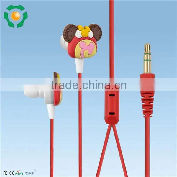 Lovely Catoon Custom Rubber Earphone Cute Colorful Silicone Earbuds For Mobile Phone photo-5