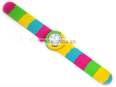 Fashion Rainbow Silicone Slap Sport Quartz Watch For Gifts With Size Customized photo-3