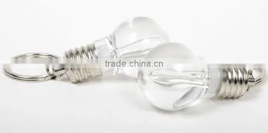Promotional Acrylic Led Light Bulb Keychain
