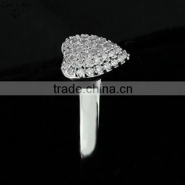 Fashion Cubic Zirconia Heart Ring , Lady Ring,New Design Rings Silver Jewelry photo-2