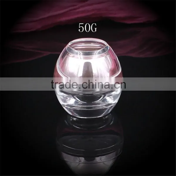 High End 20g Pink Glass Cream Jar photo-2