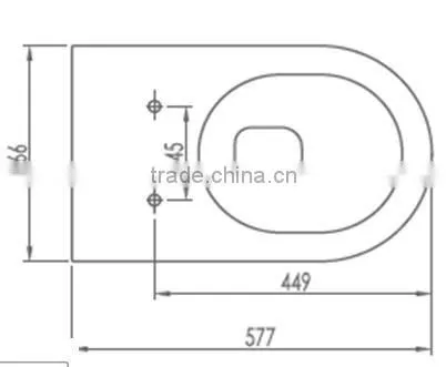 Wall-hung Concealed Ceramic Toilet for Hotel Bathroom With Watermark Certification photo-3